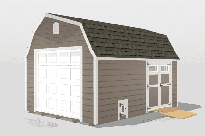 12x16 high barn garage